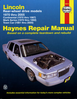 Lincoln Continental, Mark Series &amp; Town Car [1970-2010] Haynes werkplaatsboek