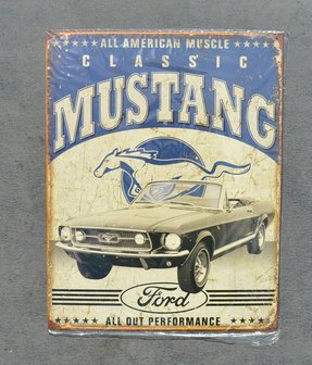 blikken all american muscle Mustang bord
