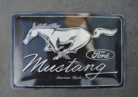 blikken Ford Mustang logo bord