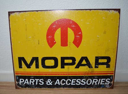 blikken Mopar parts and service bord