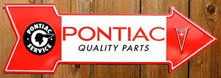 Blikken Pontiac quality parts bord