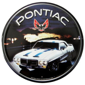 blikken Pontiac Firebird 30cm rond
