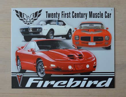 blikken Pontiac Firebird bord no1