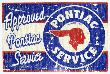Blikken approved Pontiac service bord 