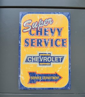 Blikken Chevrolet super service bord no2