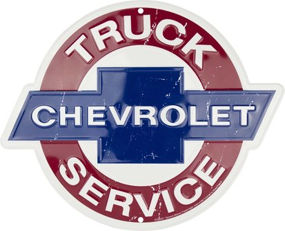 blikken Chevrolet truck service bord