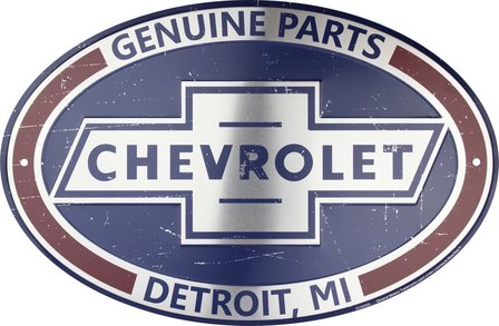 blikken Chevrolet Detroit ovaal bord
