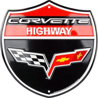 blikken Corvette highway bord 