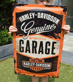 blikken Harley Davidson garage bord XXL