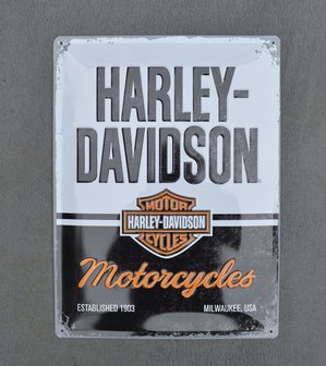 blikken Harley-Davidson motorcycles bord no2