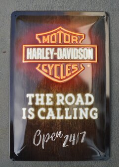 blikken Harley-Davidson neon look bord 