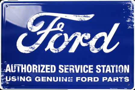 blikken Ford authorized service station bord
