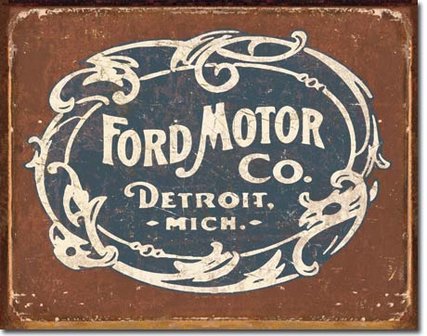 blikken Ford motor co Detroit bord 