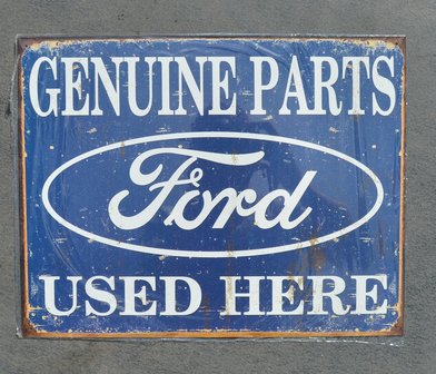 blikken Ford genuine parts used here bord