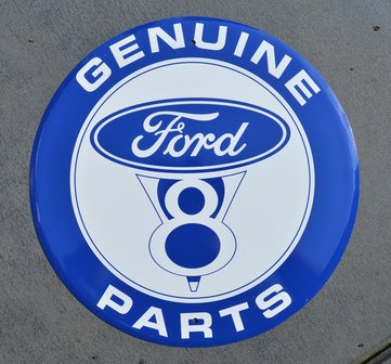 blikken Ford V8 genuine parts bord no2