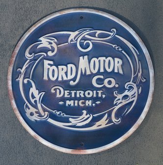 blikken Ford motor co. Detroit mitch bord