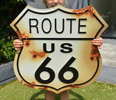 Route 66 roestig bord XXL