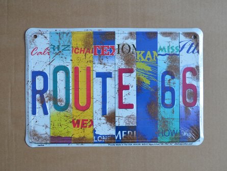 Route 66 all states bord 20x30