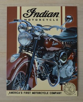 blikken Indian America&#039;s first motorcycle company bord
