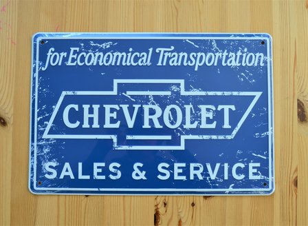 blikken Chevrolet sales and service bord no2