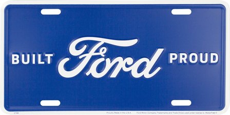 USA kentekenplaat Ford build proud 