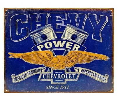 blikken Chevy power bord 