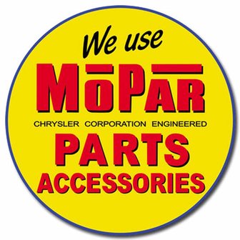 blikken we use Mopar parts bord