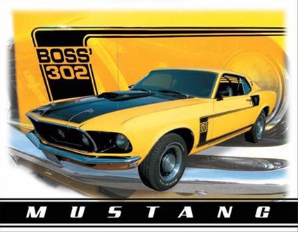 blikken Mustang Boss 302 bord