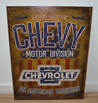 blikken Chevy an American tradition bord