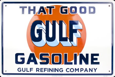 blikken that good GULF gasoline bord