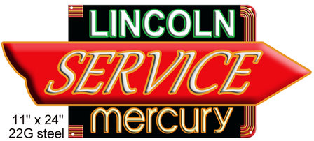 metalen Lincoln Service Mercury bord 