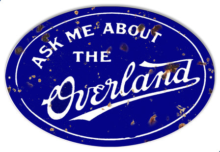 metalen ask me about the Overland bord
