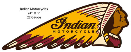 metalen Indian logo bord 