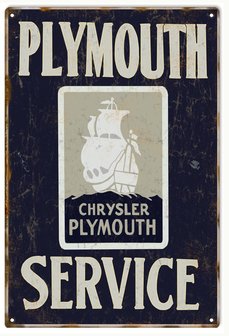 metalen Plymouth service bord