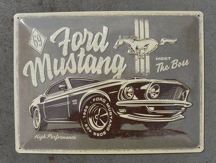 blikken Ford Mustang 429 Boss bord 