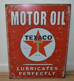blikken Texaco motor oil bord