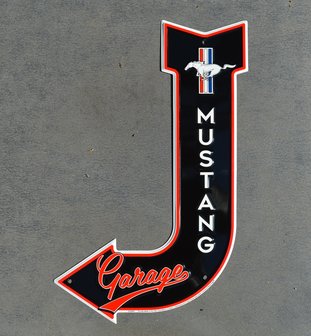 blikken Mustang garage arrow bord
