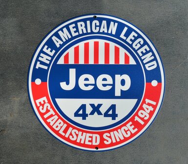 metalen Jeep American legend bord 
