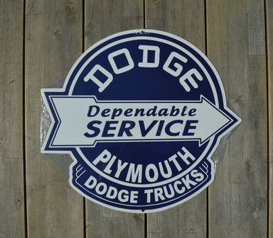 metalen Dodge Plymouth service bord 