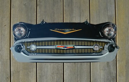 metalen Chevrolet front bord (zwart)