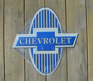 metalen Chevrolet bowtie grille bord 