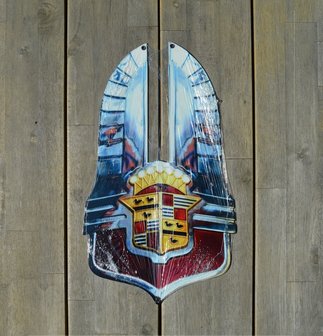 metalen Cadillac logo ornament bord