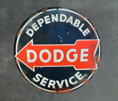 metalen dependable Dodge service bord