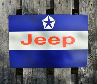 metalen Jeep Chrysler bord 