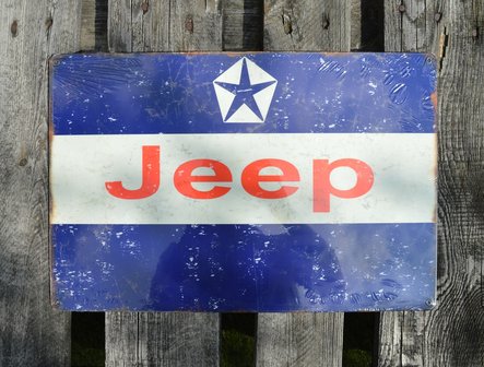 metalen Jeep Chrysler bord [rusty look]