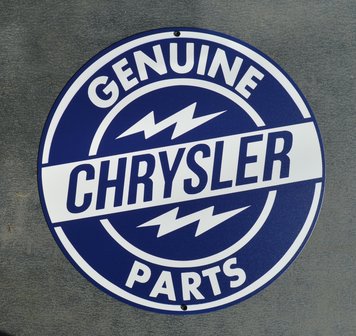 metalen genuine Chrysler parts bord 