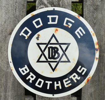 metalen Dodge brothers logo bord [rond]