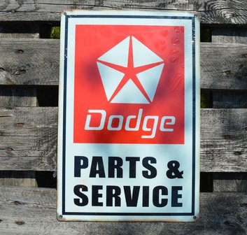 metalen Dodge parts and service bord