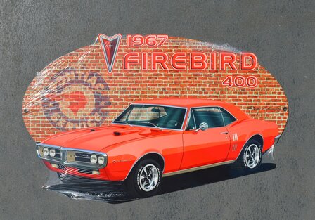 metalen 1967 Pontiac Firebird 400 bord 