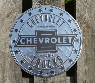 blikken Chevrolet trucks since 1918 bord